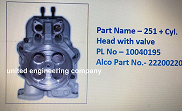 Alco Cylinder Head 251 WithValve